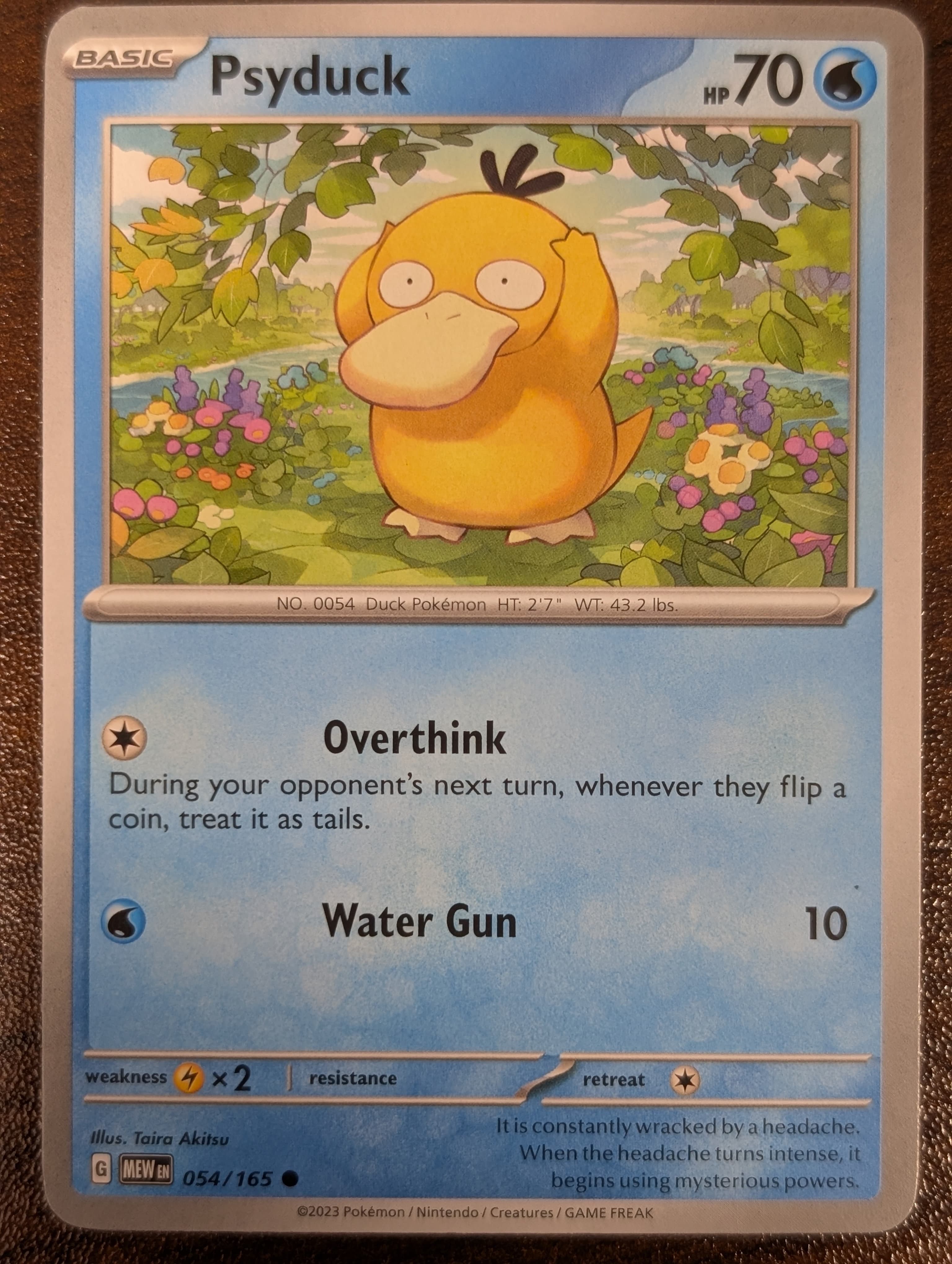 A good top-down card photo example
